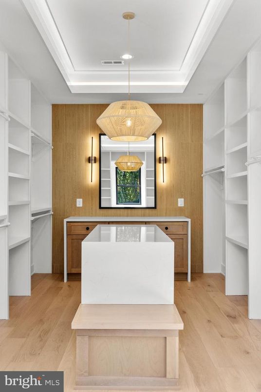 Interior, Pendant Lights, Recessed Lighting, Wood Texture Flooring, Wooden Walls