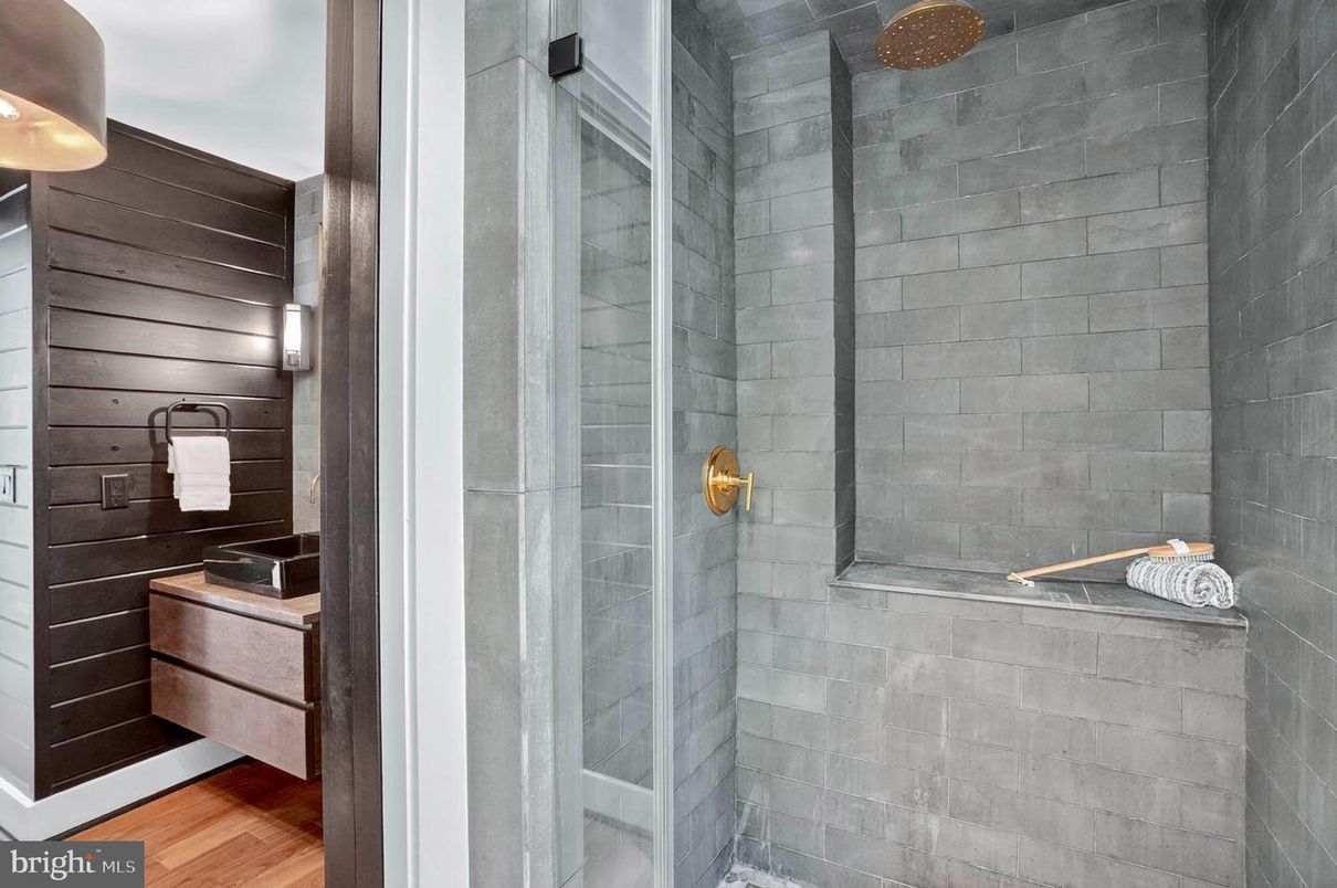 Bathroom, Interior, Wood Texture Flooring