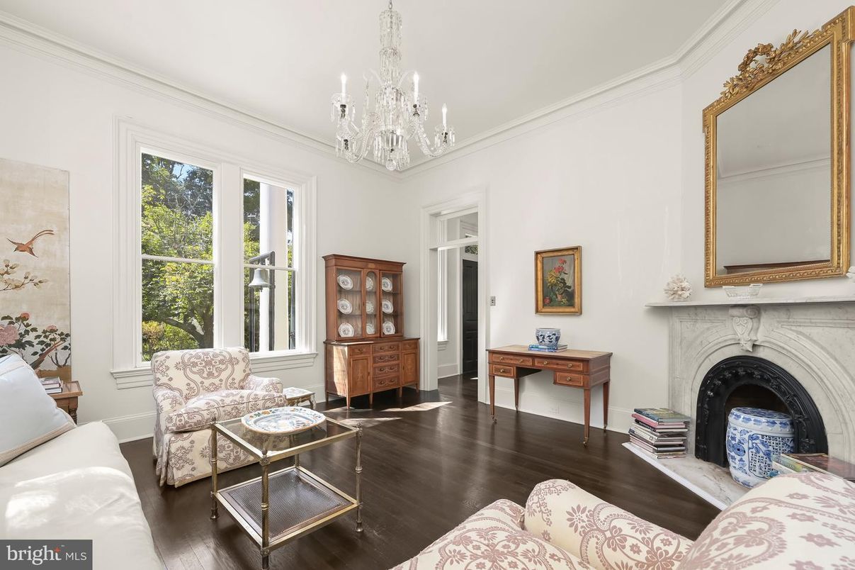Chandelier, Fireplace, Interior, Living room, Wood Texture Flooring