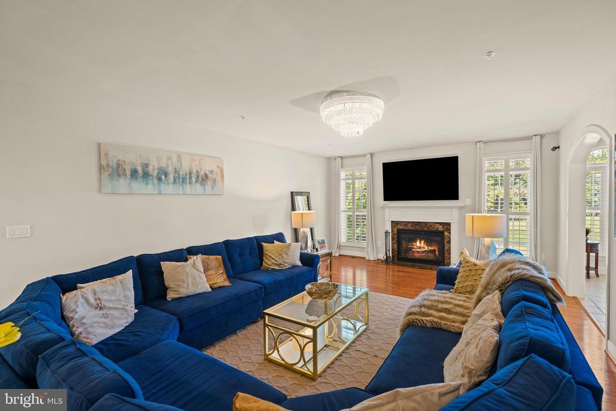 Chandelier, Fireplace, Interior, Living room, Wood Texture Flooring