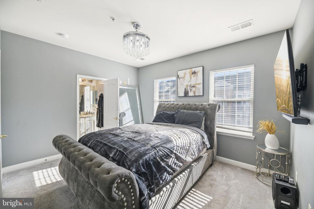 Bedroom, Chandelier, Interior