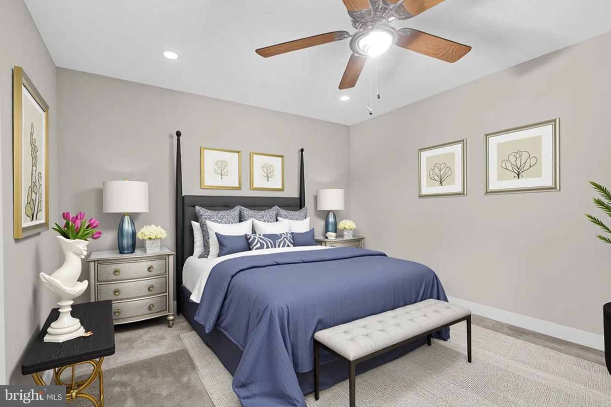 Bedroom, Interior, Recessed Lighting