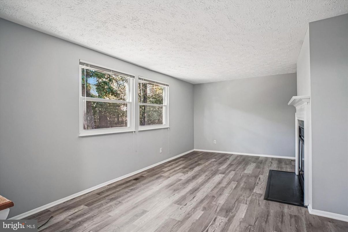 Empty room, Fireplace, Interior, Wood Texture Flooring
