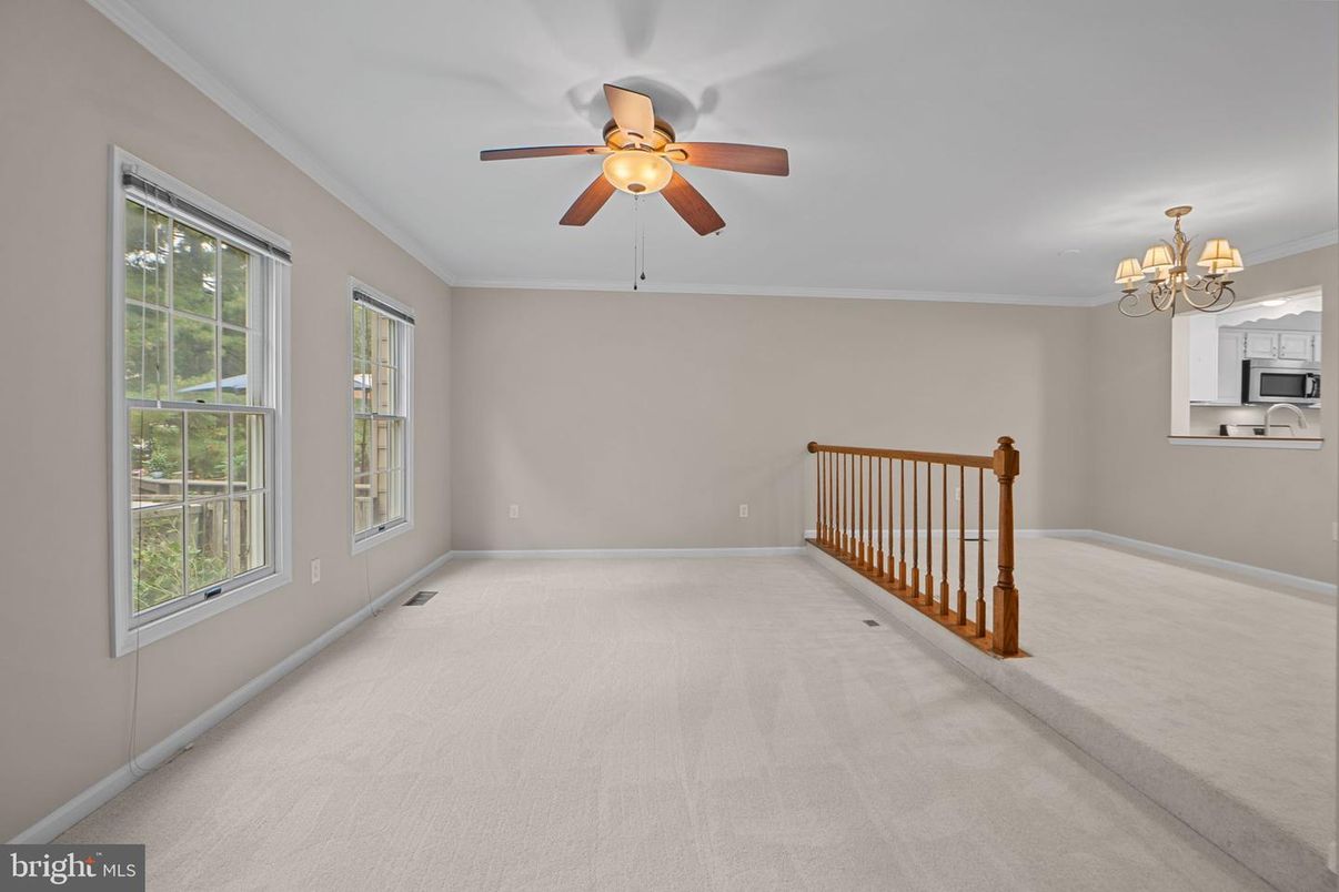 Chandelier, Empty room, Interior