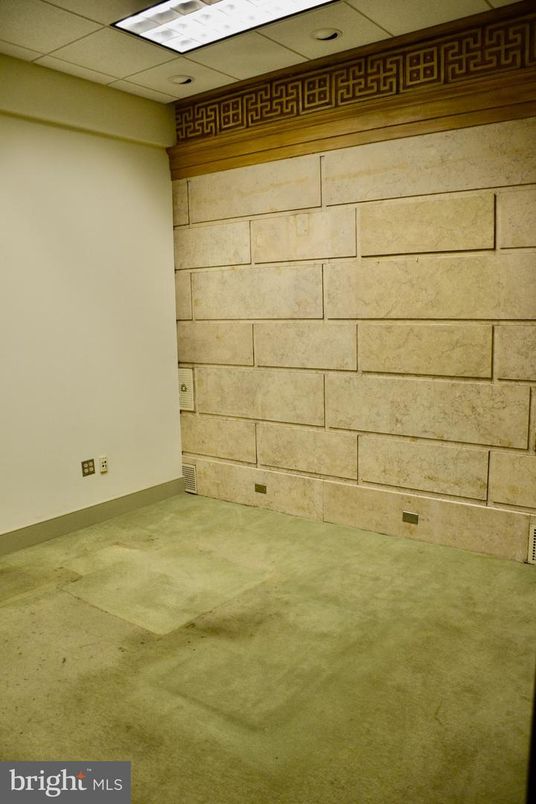 Empty room, Interior, Recessed Lighting, Stone Walls