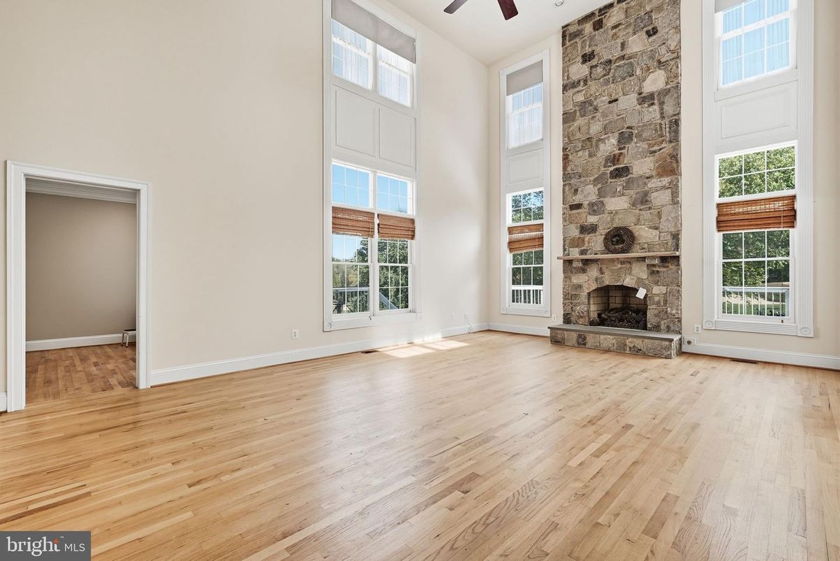 Empty room, Fireplace, Interior, Wood Texture Flooring