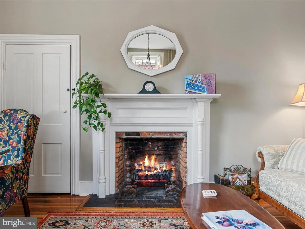 Fireplace, Interior, Wood Texture Flooring