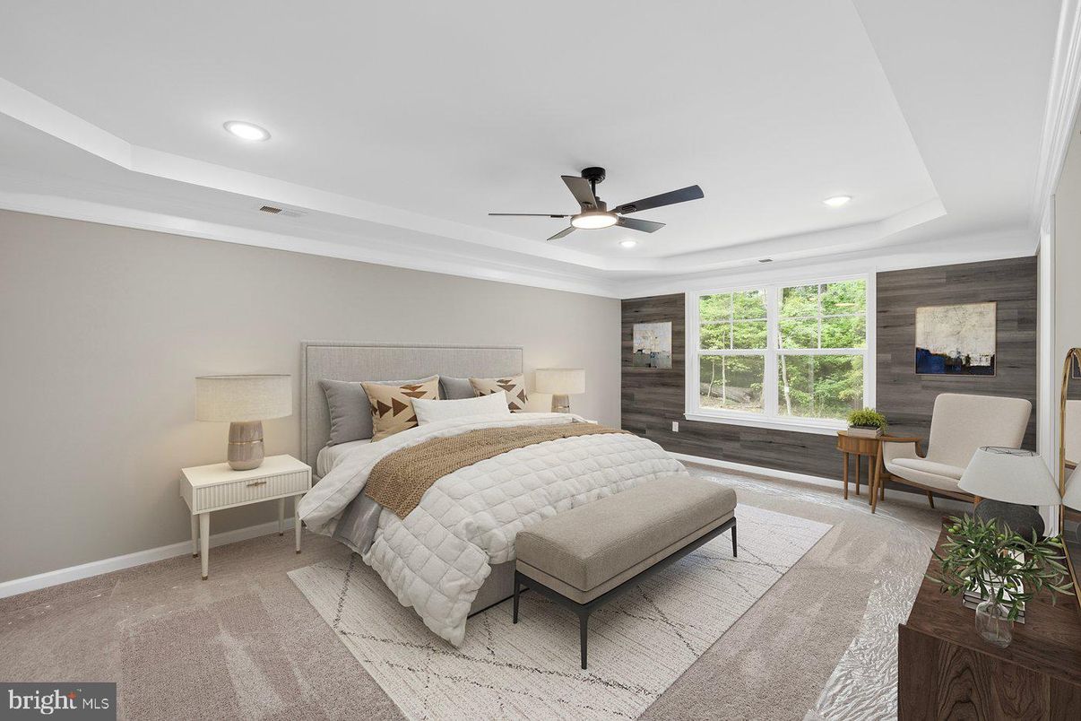 Bedroom, Interior, Recessed Lighting
