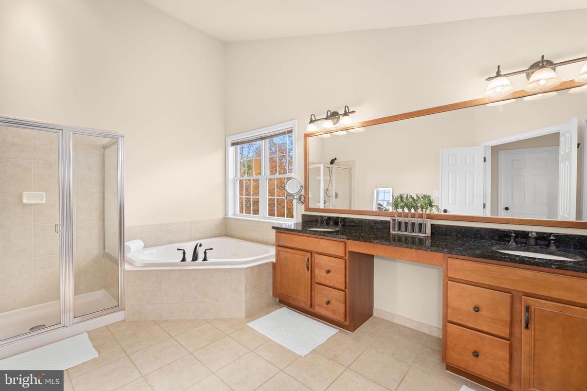 Bathroom, Dual Sink Vanities, Glass Shower, Interior