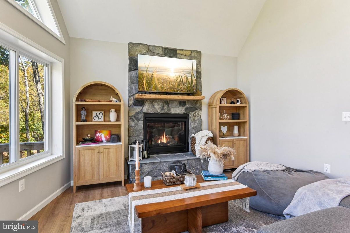 Fireplace, Interior, Wood Texture Flooring