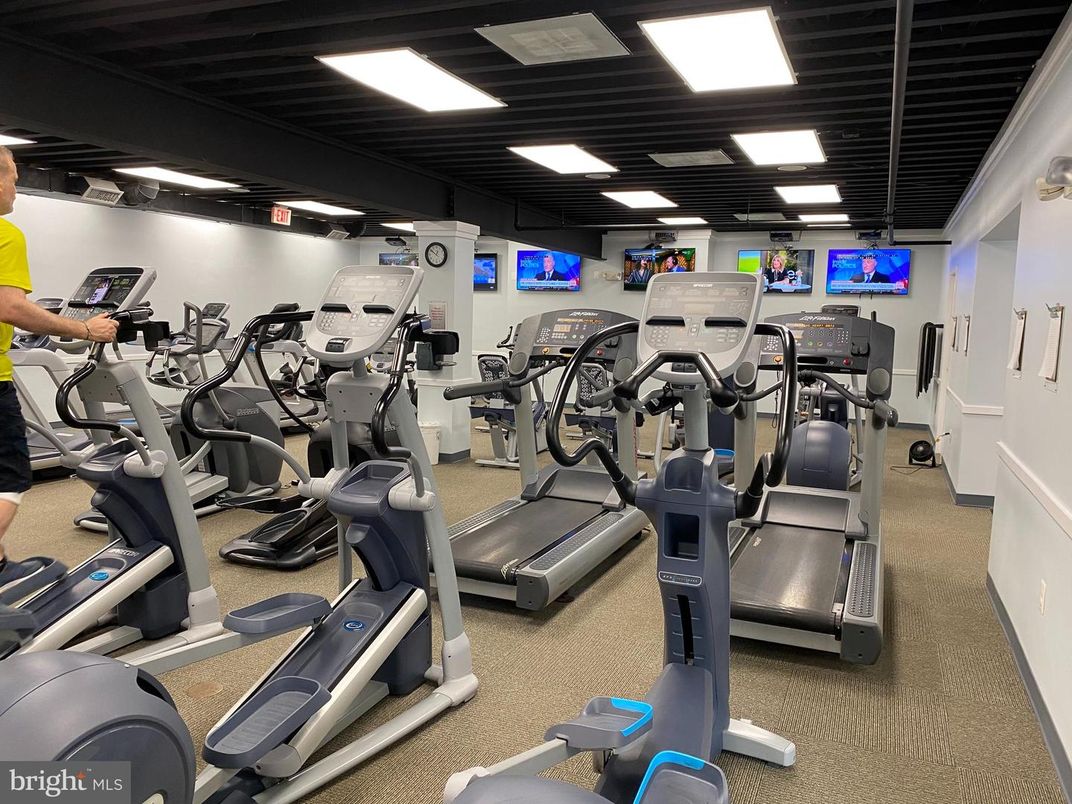 Fitness Equipment, Gym, Interior, Recessed Lighting