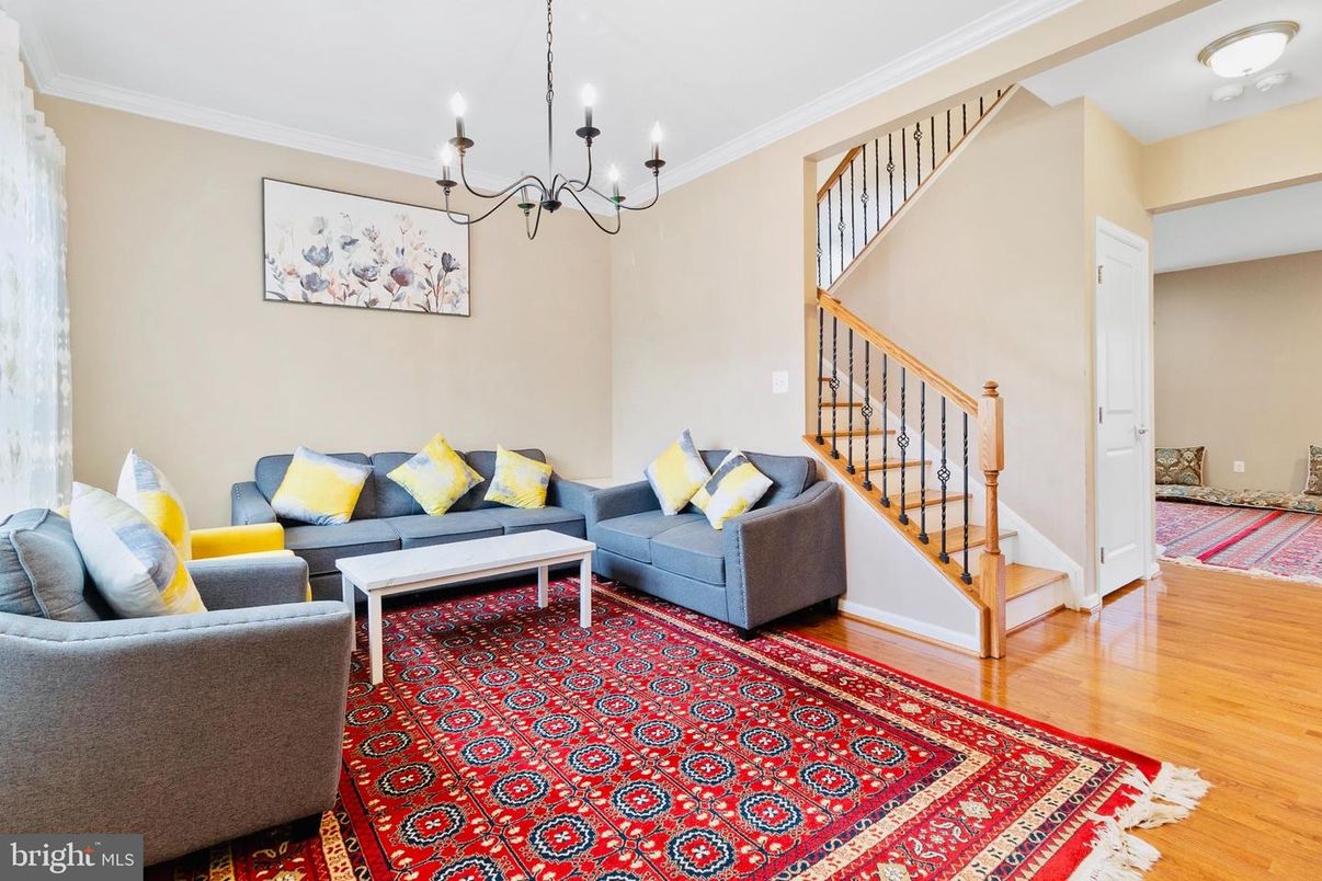 Chandelier, Interior, Living room, Wood Texture Flooring