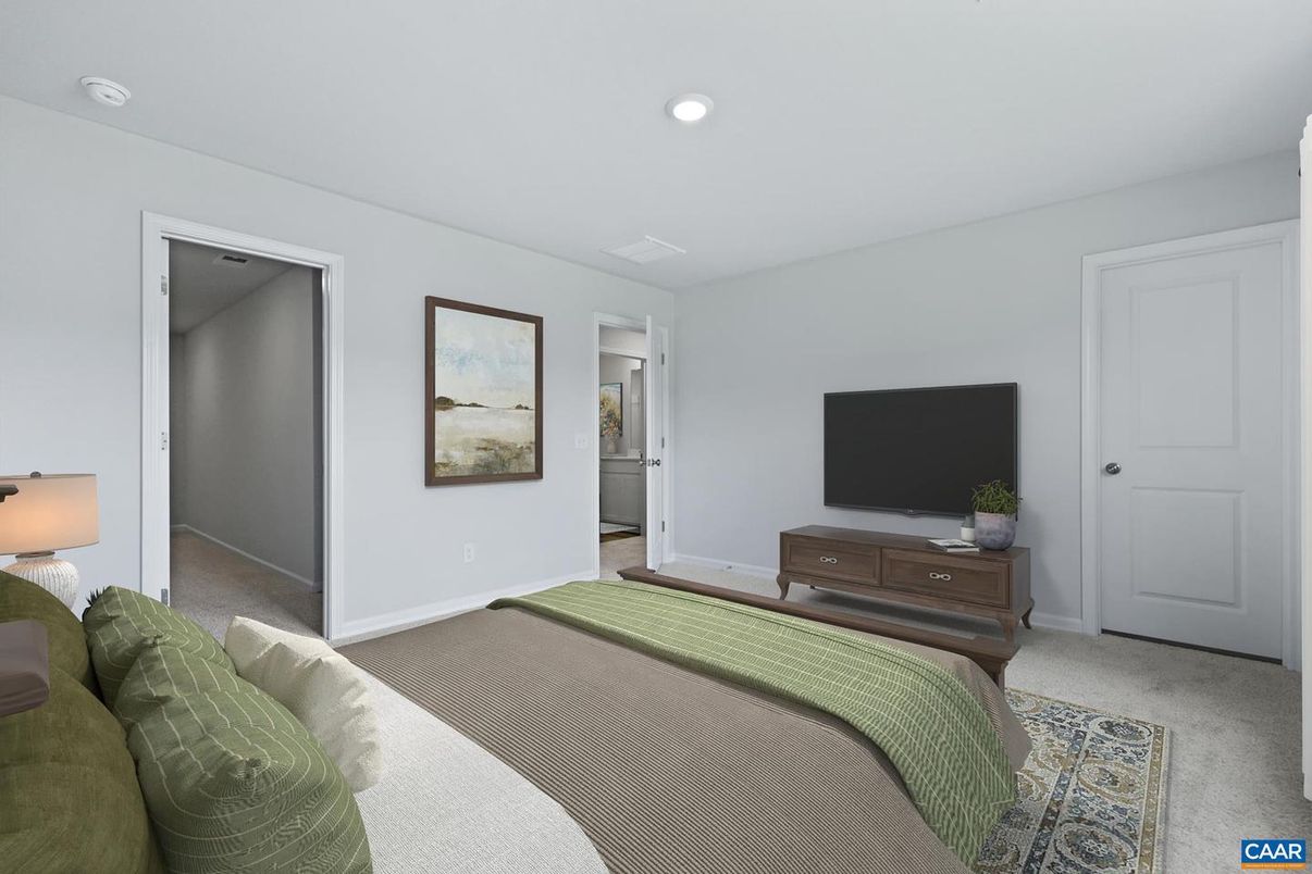 Bedroom, Interior, Recessed Lighting