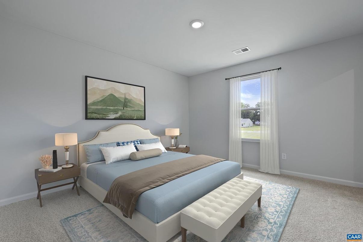 Bedroom, Interior, Recessed Lighting