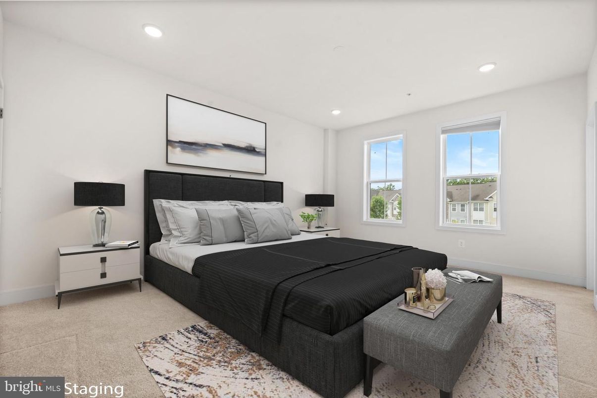 Bedroom, Interior, Recessed Lighting