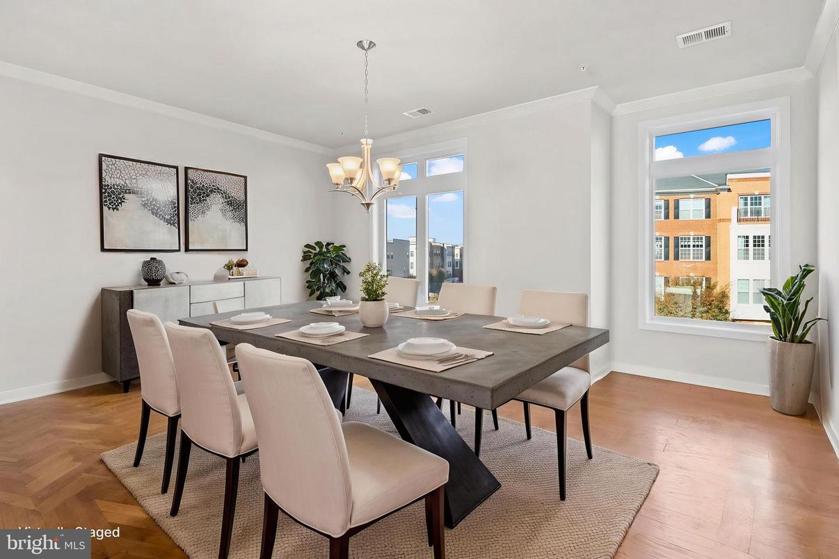 Chandelier, Dining room, Interior, Wood Texture Flooring