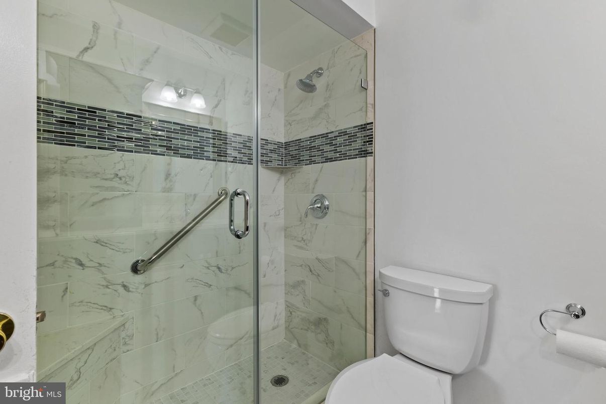 Bathroom, Glass Shower, Interior, Marble Walls