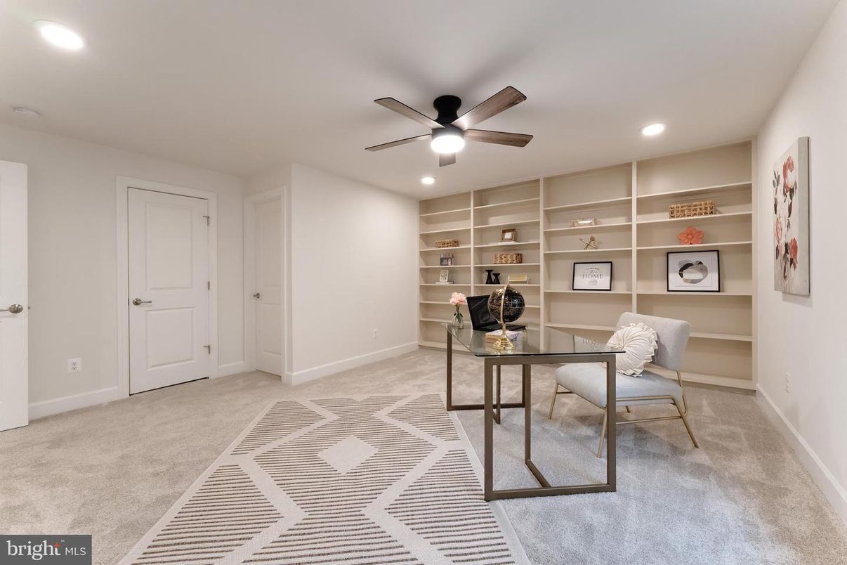 Home Office, Interior, Recessed Lighting