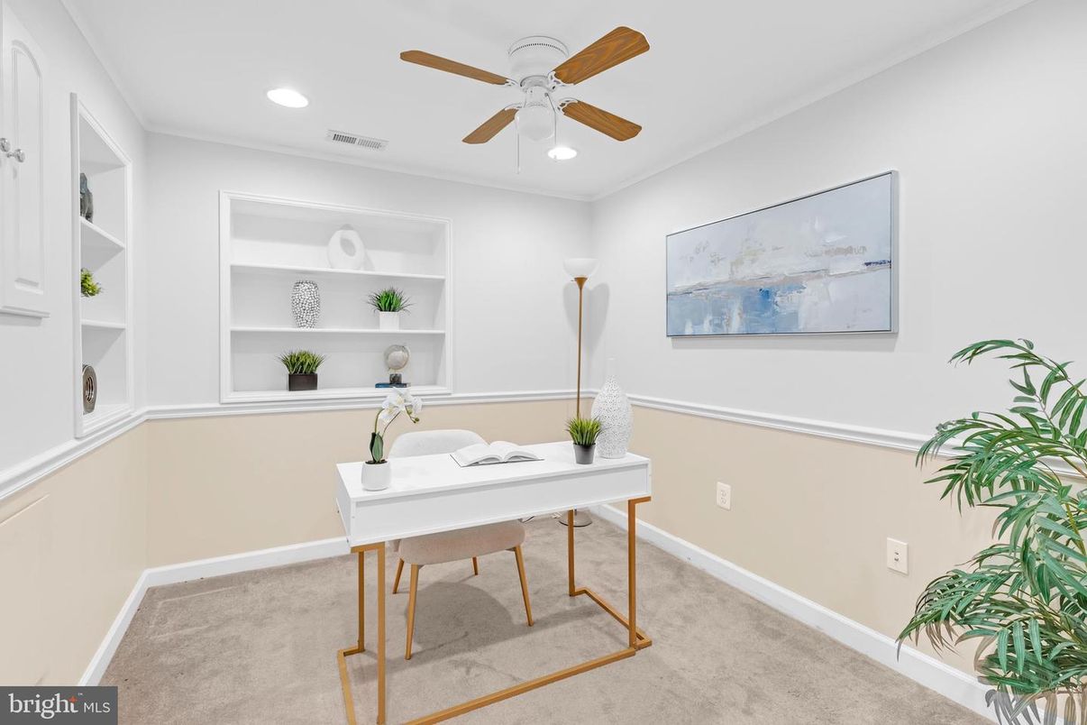 Home Office, Interior, Recessed Lighting