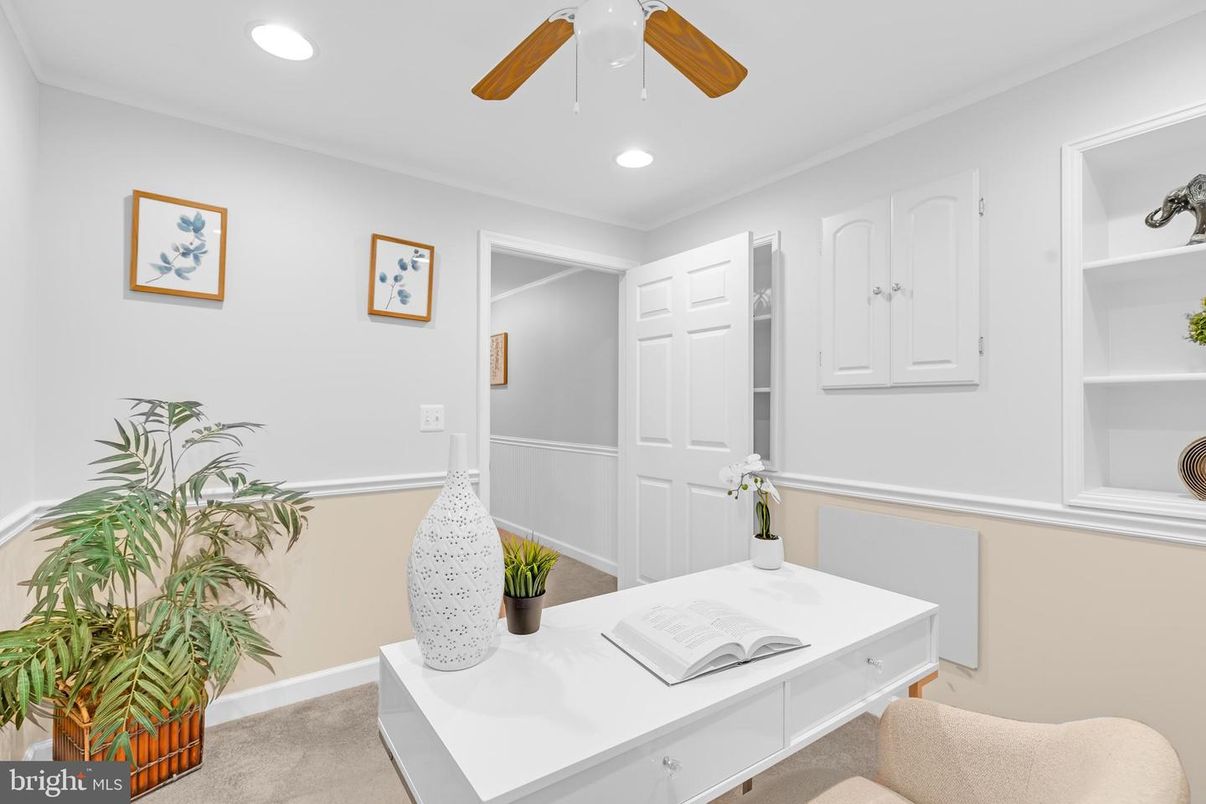 Home Office, Interior, Recessed Lighting