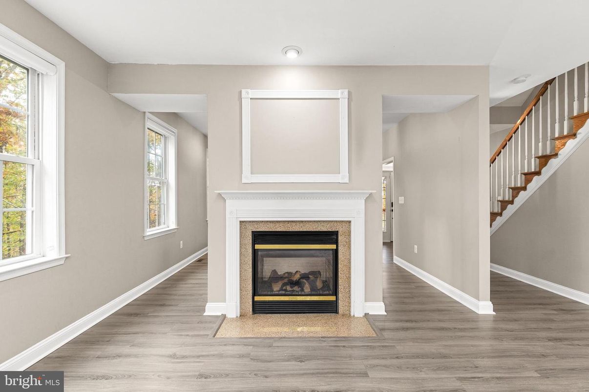 Fireplace, Interior, Wood Texture Flooring