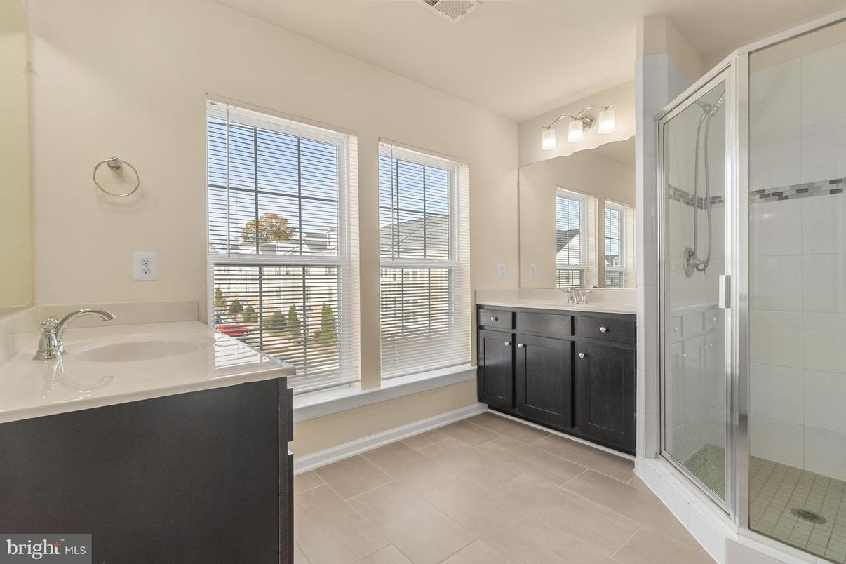 Bathroom, Dual Sink Vanities, Glass Shower, Interior