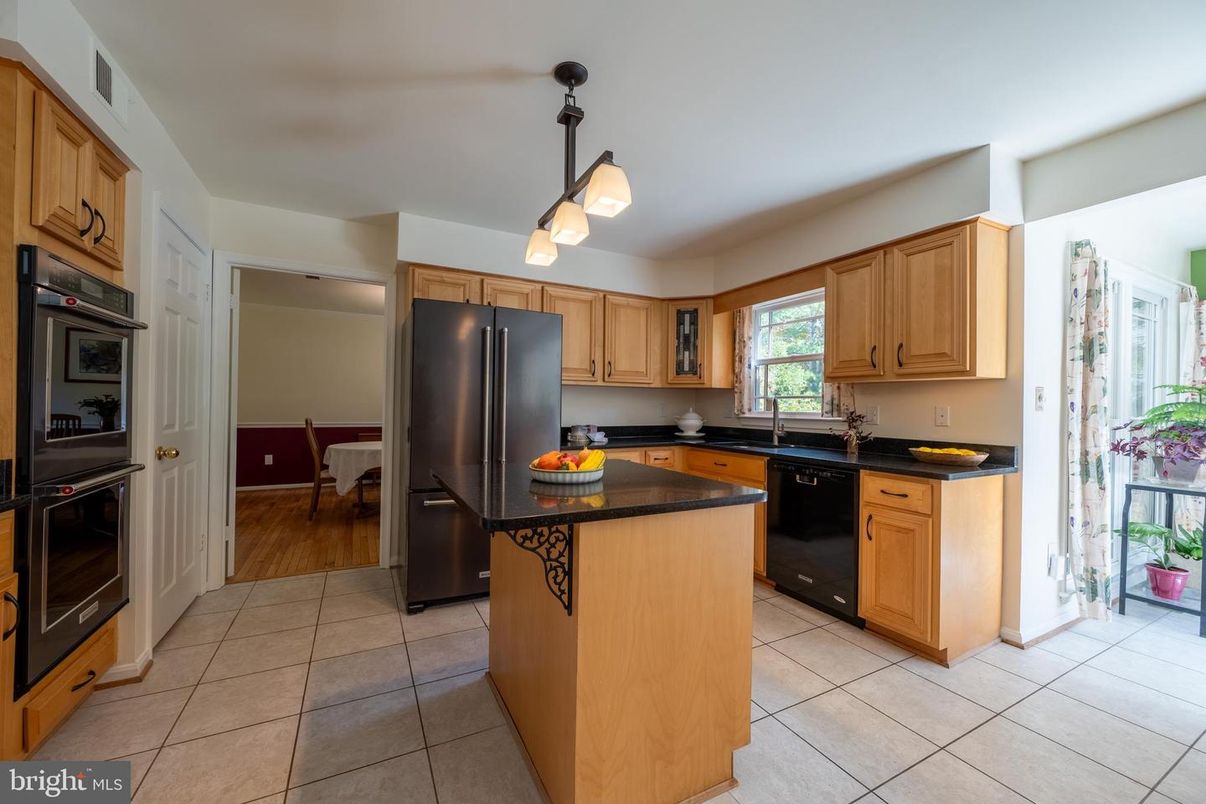 Interior, Kitchen, Pendant Lights, Stainless Steel Appliances, Wood Texture Flooring