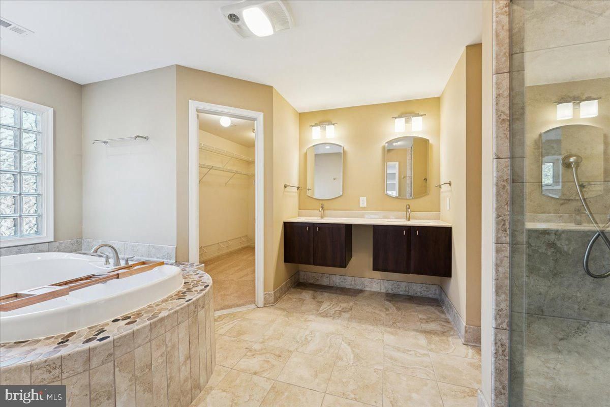 Bathroom, Dual Sink Vanities, Glass Shower, Interior
