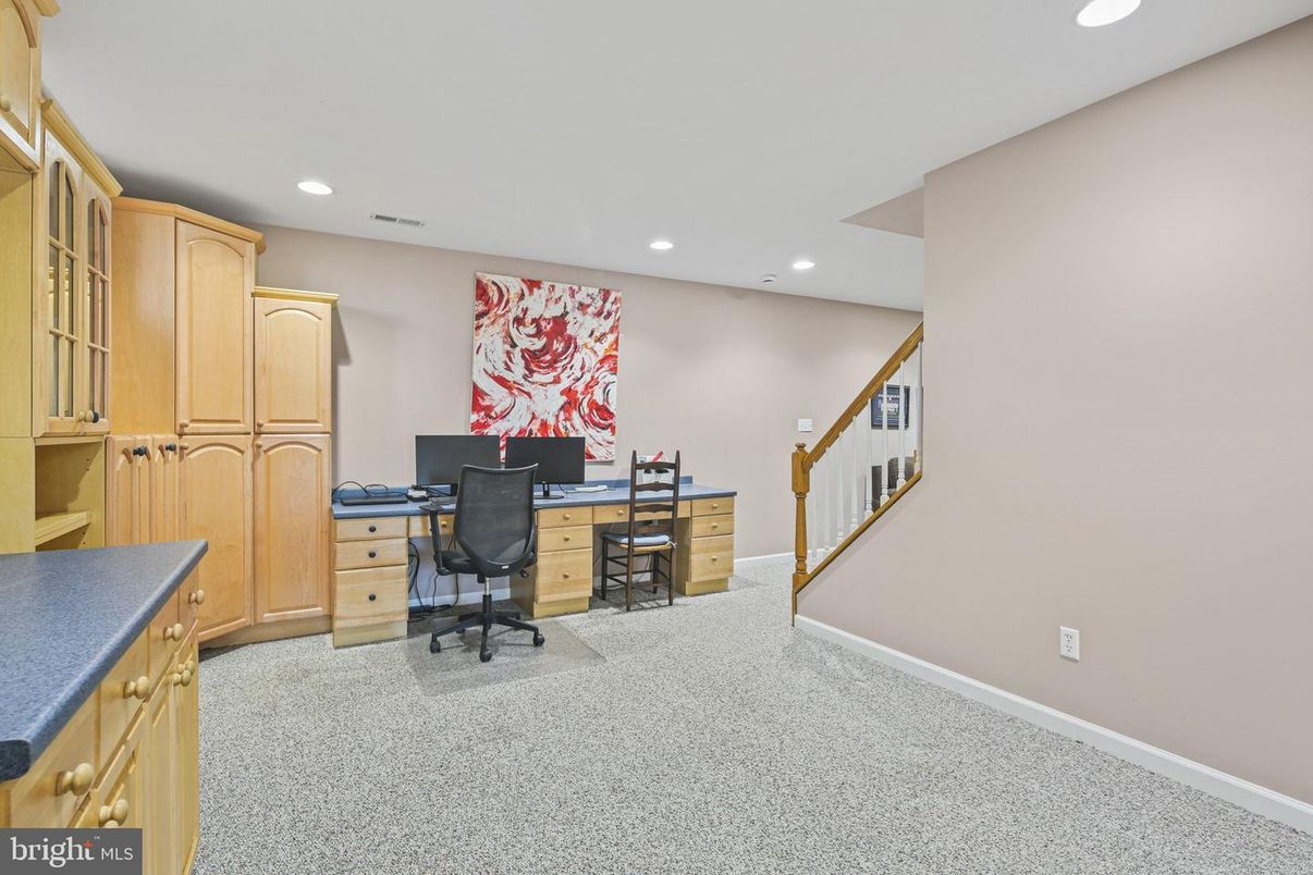 Home Office, Interior, Recessed Lighting