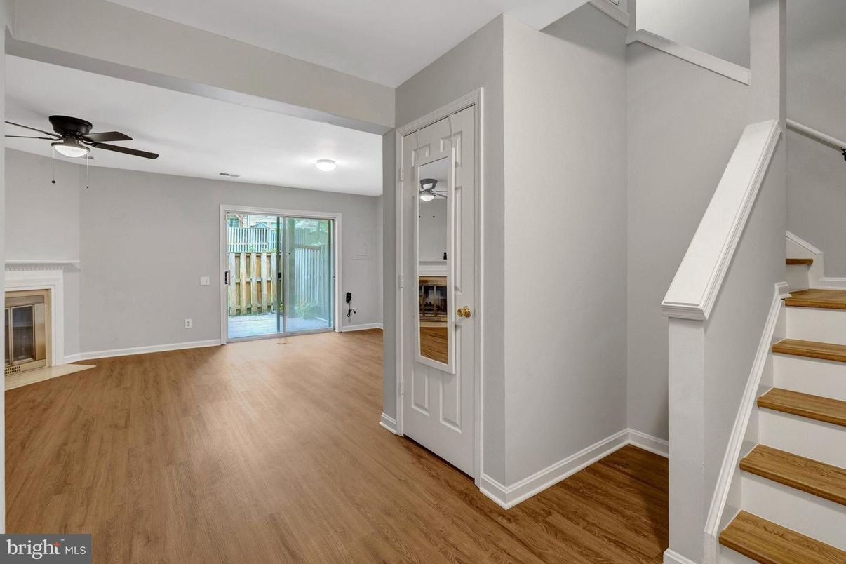Empty room, Fireplace, Interior, Wood Texture Flooring