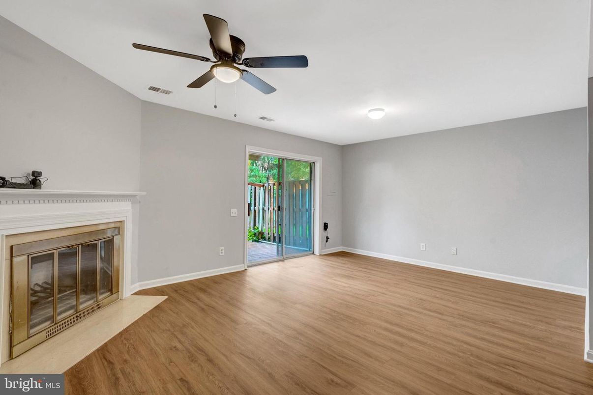 Empty room, Fireplace, Interior, Wood Texture Flooring
