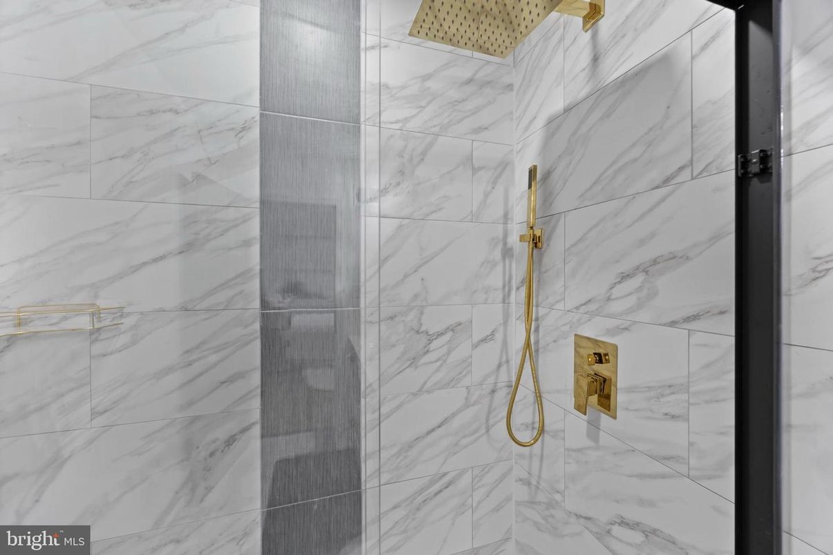 Bathroom, Glass Shower, Interior, Marble Walls