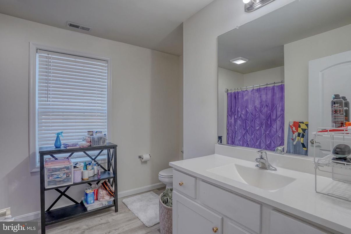 Bathroom, Interior, Recessed Lighting, Wood Texture Flooring