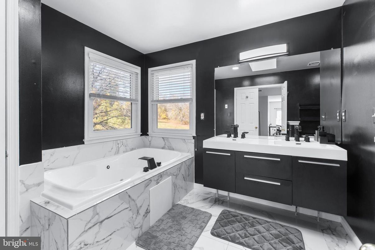 Bathroom, Dual Sink Vanities, Interior, Marble, Marble Walls