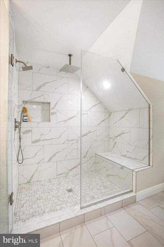Bathroom, Glass Shower, Interior, Marble Walls