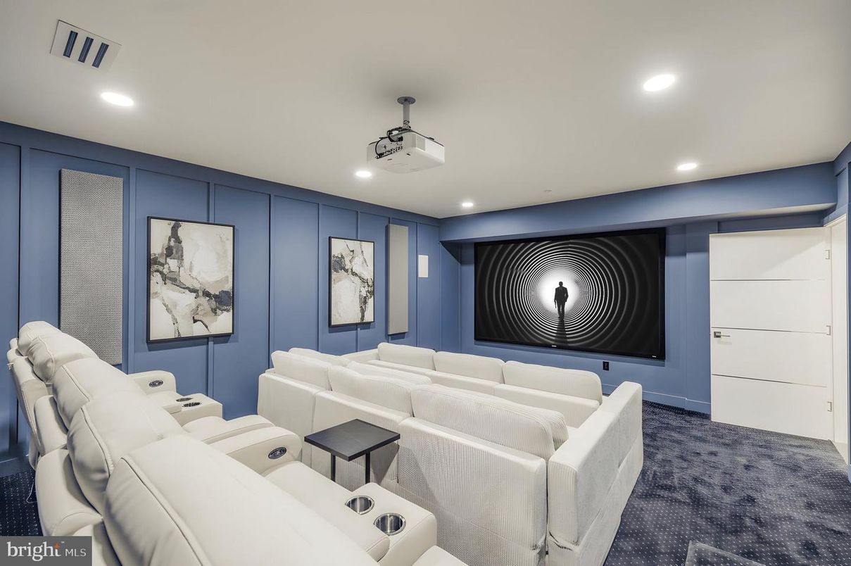 Home Theatre Room, Interior, Projection Screen, Recessed Lighting, Theatre Room