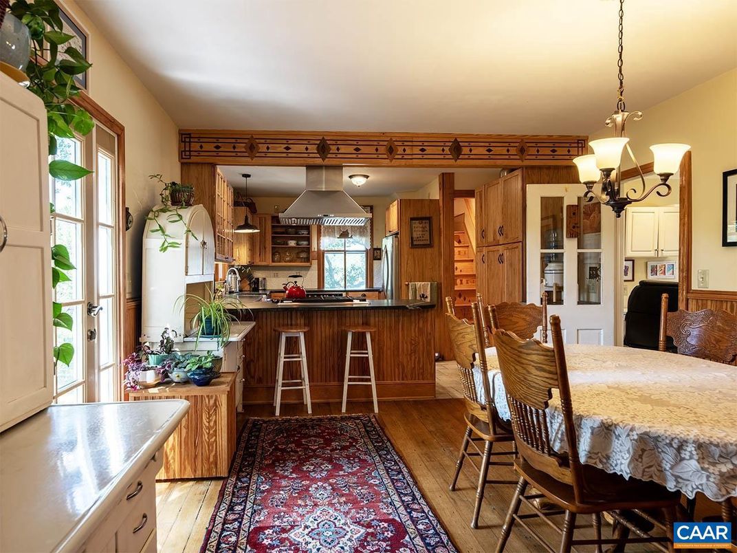 Chandelier, Dining room, Interior, Kitchen, Pendant Lights, Wood Texture Flooring
