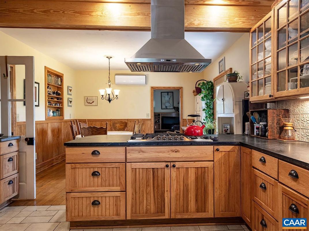 Chandelier, Interior, Kitchen, Pendant Lights, Wood Texture Flooring