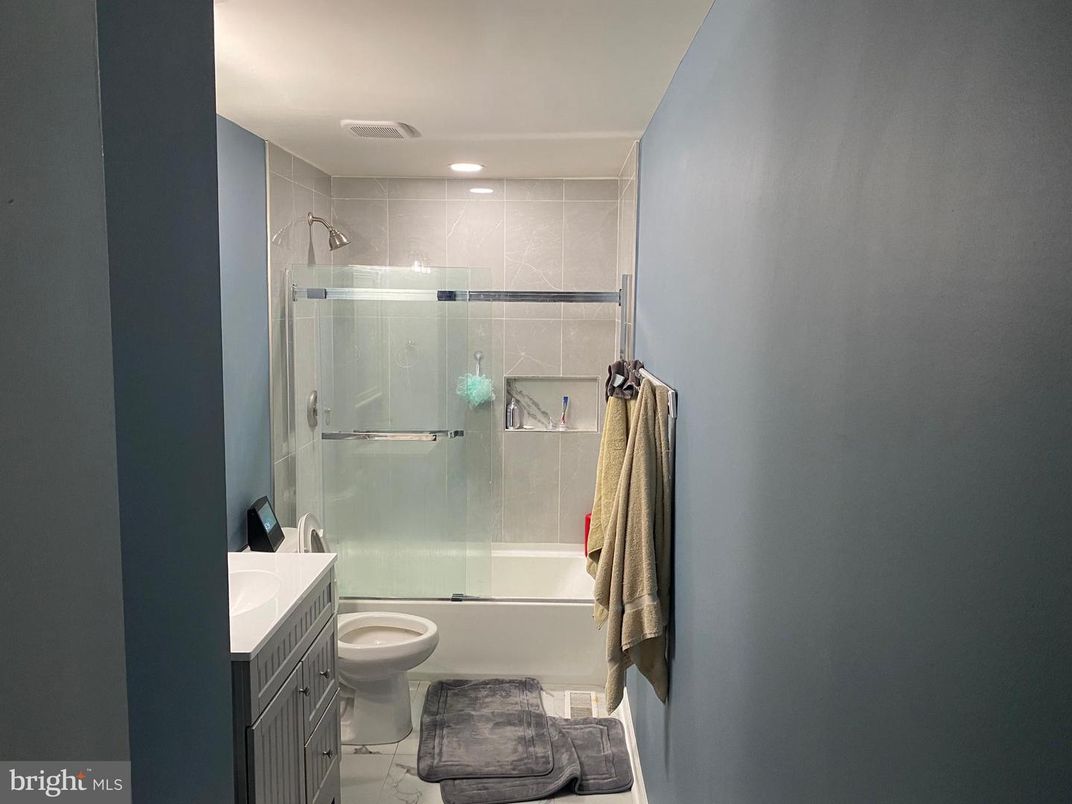 Bathroom, Glass Shower, Interior, Marble, Recessed Lighting