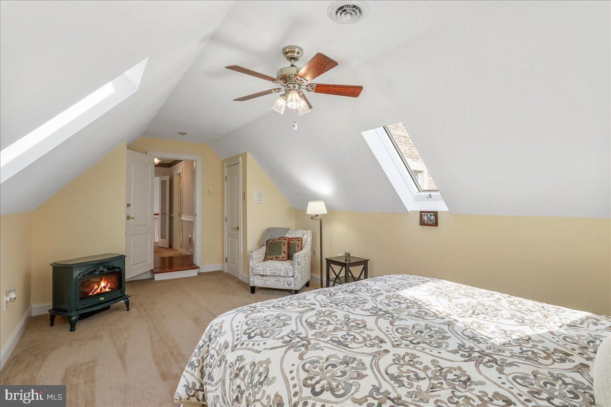 Bedroom, Fireplace, Interior