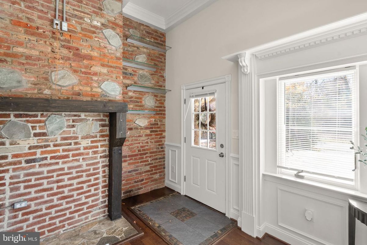 Fireplace, Interior, Stone Walls, Wood Texture Flooring