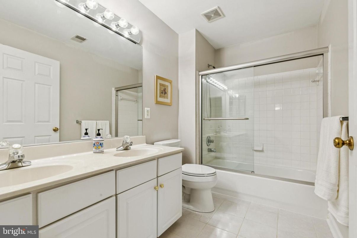 Bathroom, Dual Sink Vanities, Glass Shower, Interior