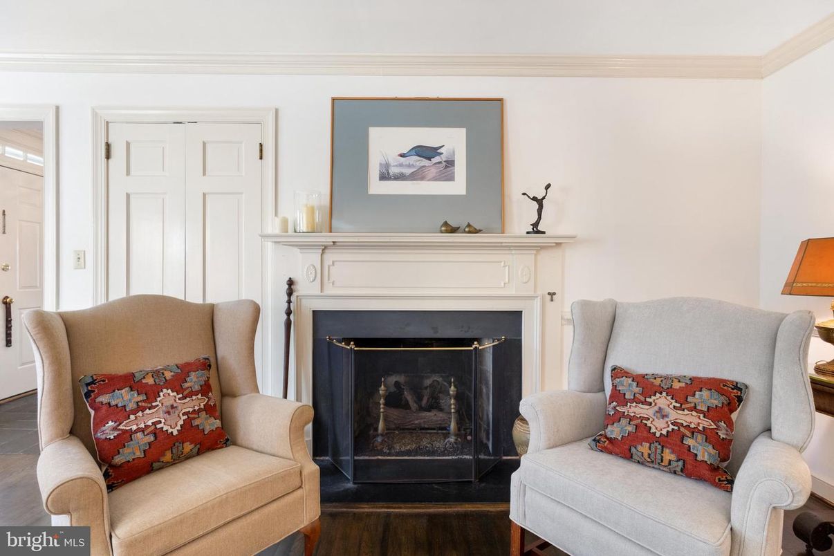 Fireplace, Interior, Wood Texture Flooring