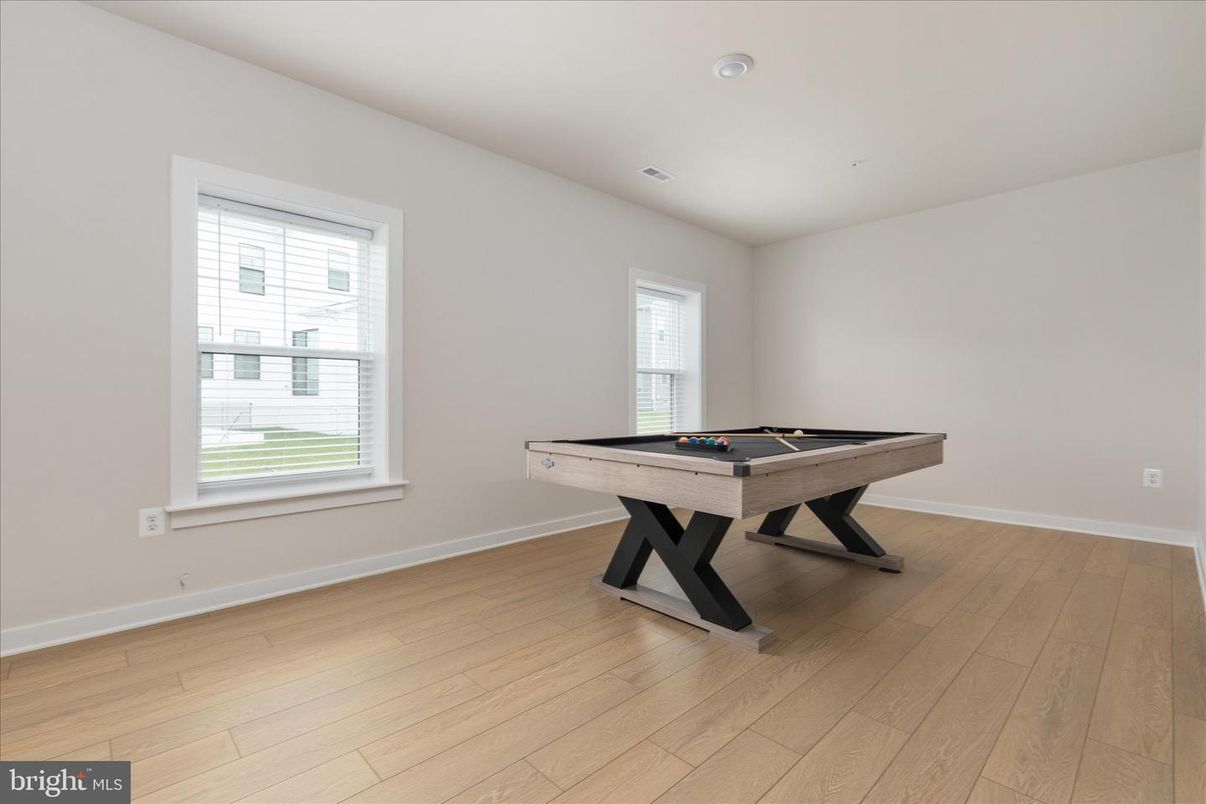 Billiard Table, Game Room, Interior, Recessed Lighting, Wood Texture Flooring