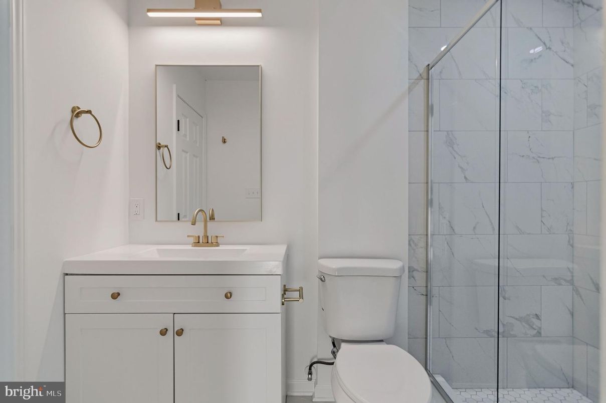 Bathroom, Glass Shower, Interior, Marble Walls