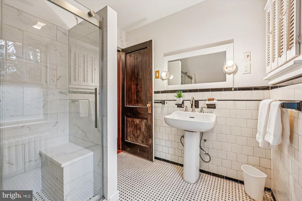 Bathroom, Glass Shower, Interior, Marble Walls