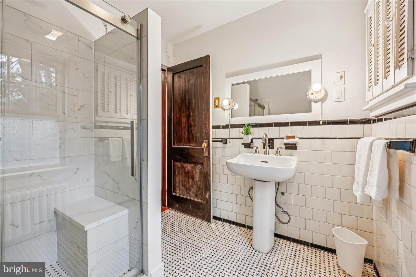 Bathroom, Glass Shower, Interior, Marble Walls