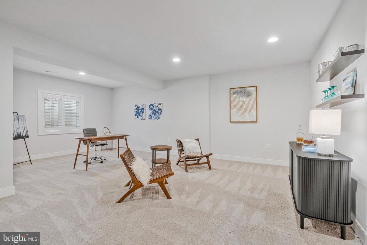 Home Office, Interior, Recessed Lighting