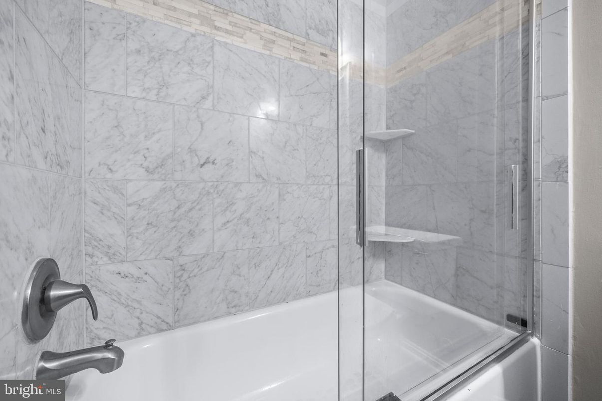 Bathroom, Glass Shower, Interior, Marble Walls