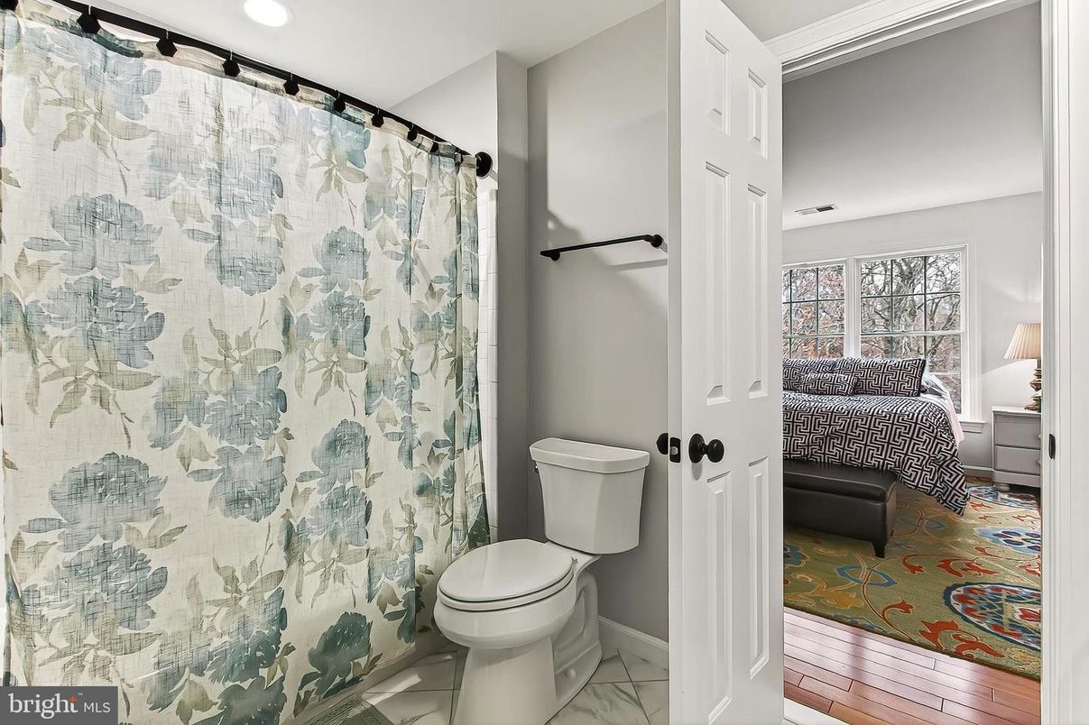 Bathroom, Bedroom, Interior, Marble, Recessed Lighting, Wood Texture Flooring